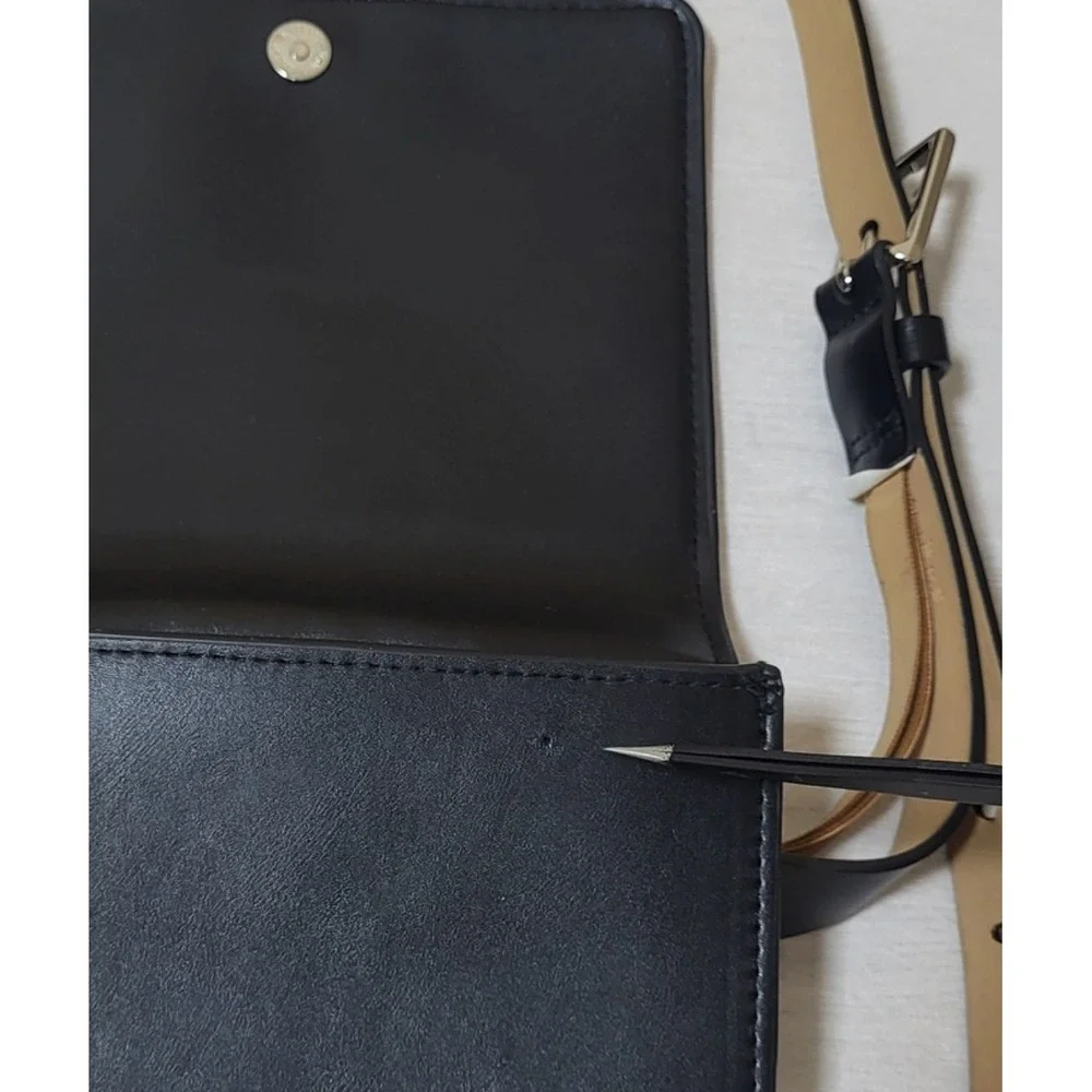 Calvin Klein Wide Flap Embossed Monogram Belt Bag‎ Black - Interior Defect